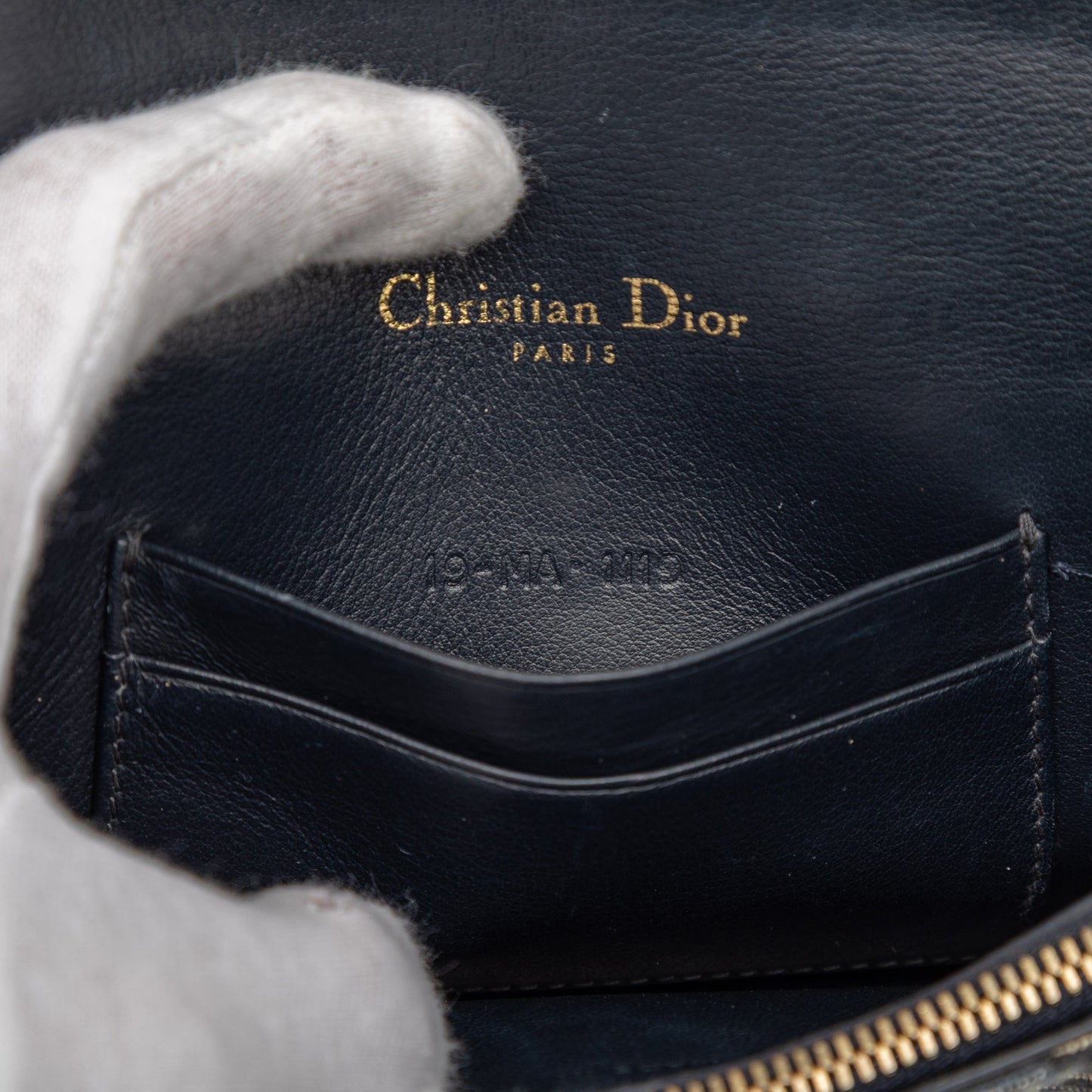 Blue Dior Oblique Canvas Saddle Belt Bag