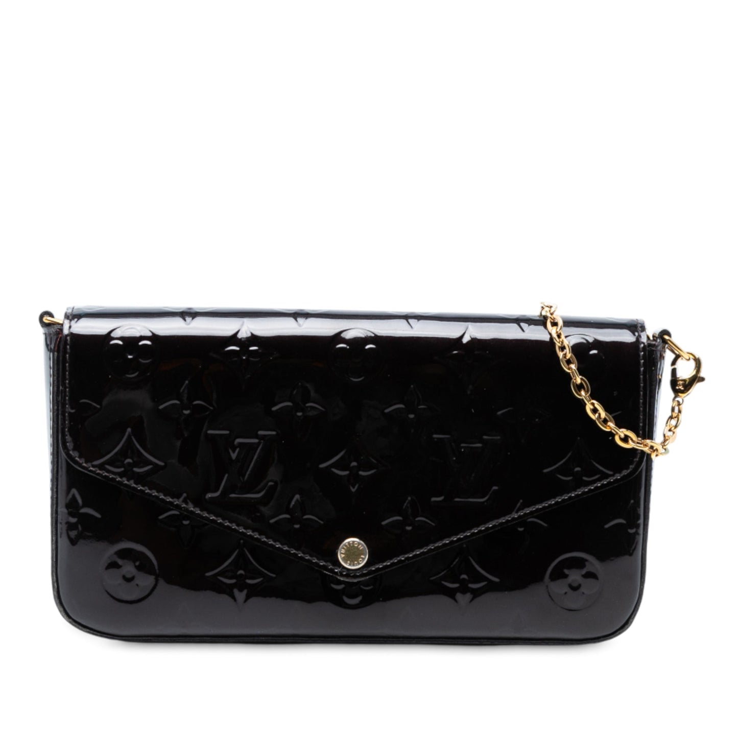 Purple Louis Vuitton Monogram Vernis Pochette Felicie Crossbody Bag