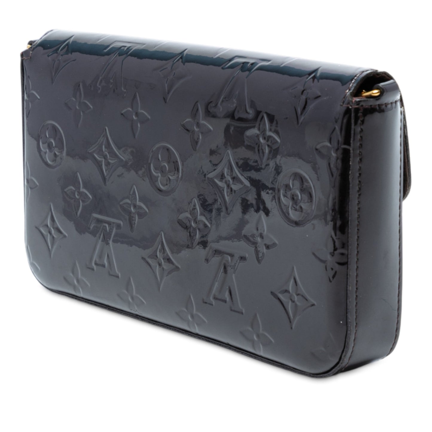 Purple Louis Vuitton Monogram Vernis Pochette Felicie Crossbody Bag