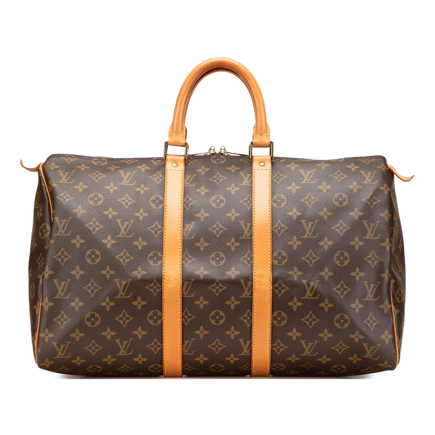 Brown Louis Vuitton Monogram Keepall 45 Travel Bag
