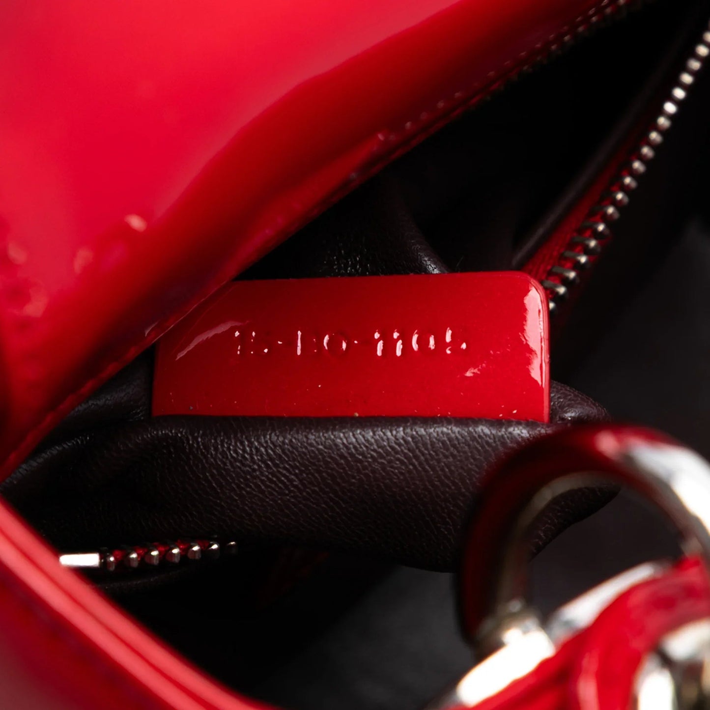 Red Dior Mini Patent Lady Dior Satchel