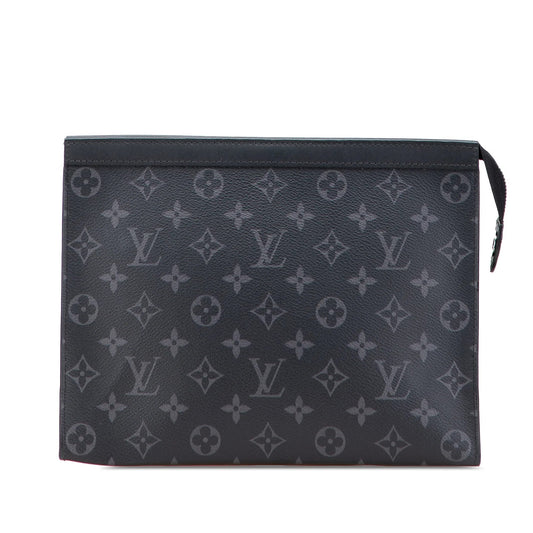 Black Louis Vuitton Monogram Eclipse Pochette Voyage MM Clutch Bag