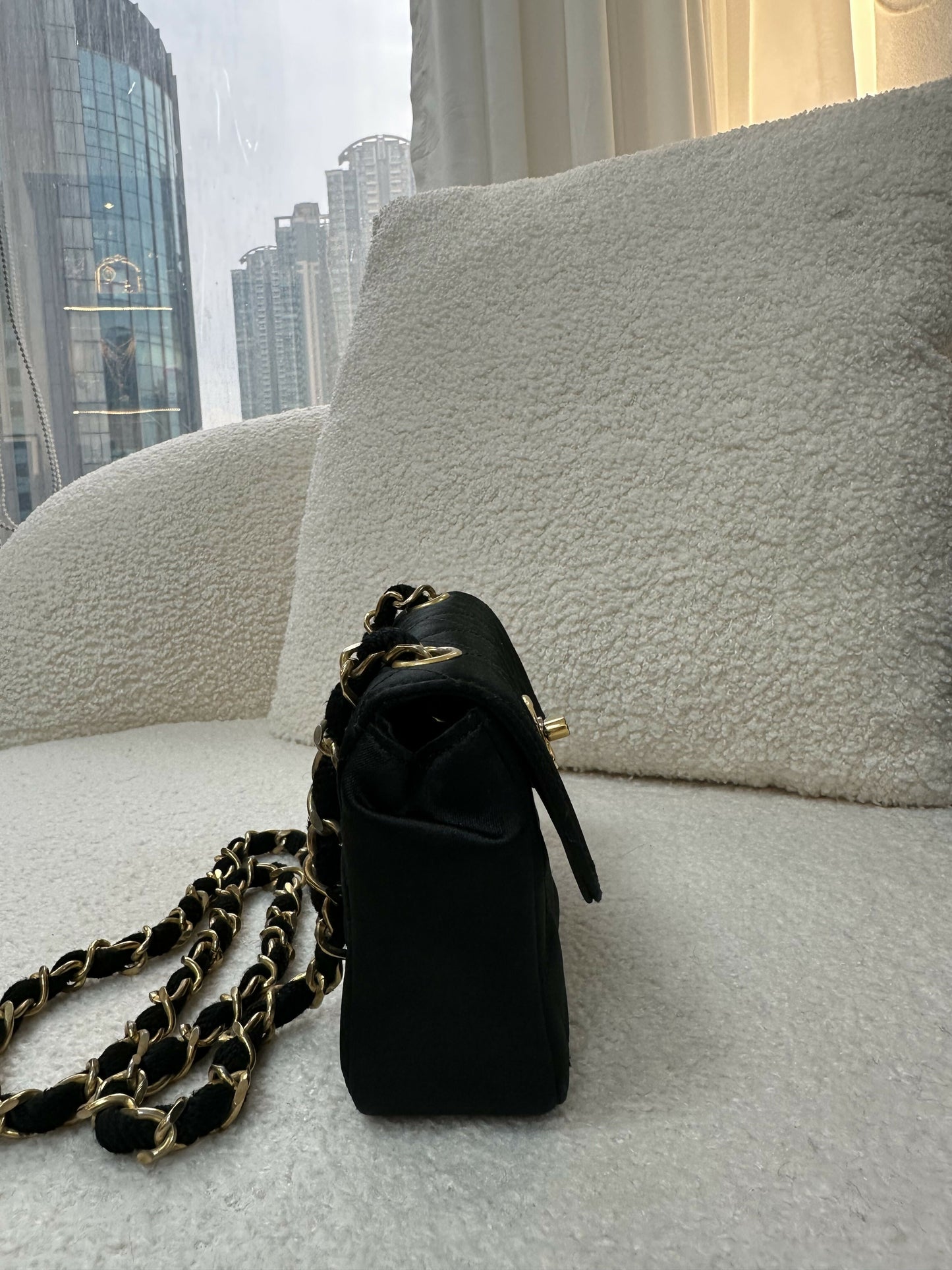 Chanel  (1986-88) Classic Mini Satin Bag