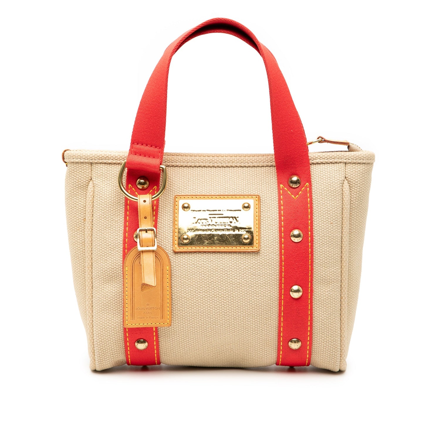 Tan Louis Vuitton Antigua Cabas PM Handbag