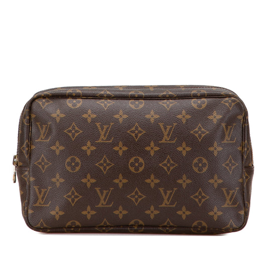 Brown Louis Vuitton Monogram Trousse Toilette 28 Clutch Bag
