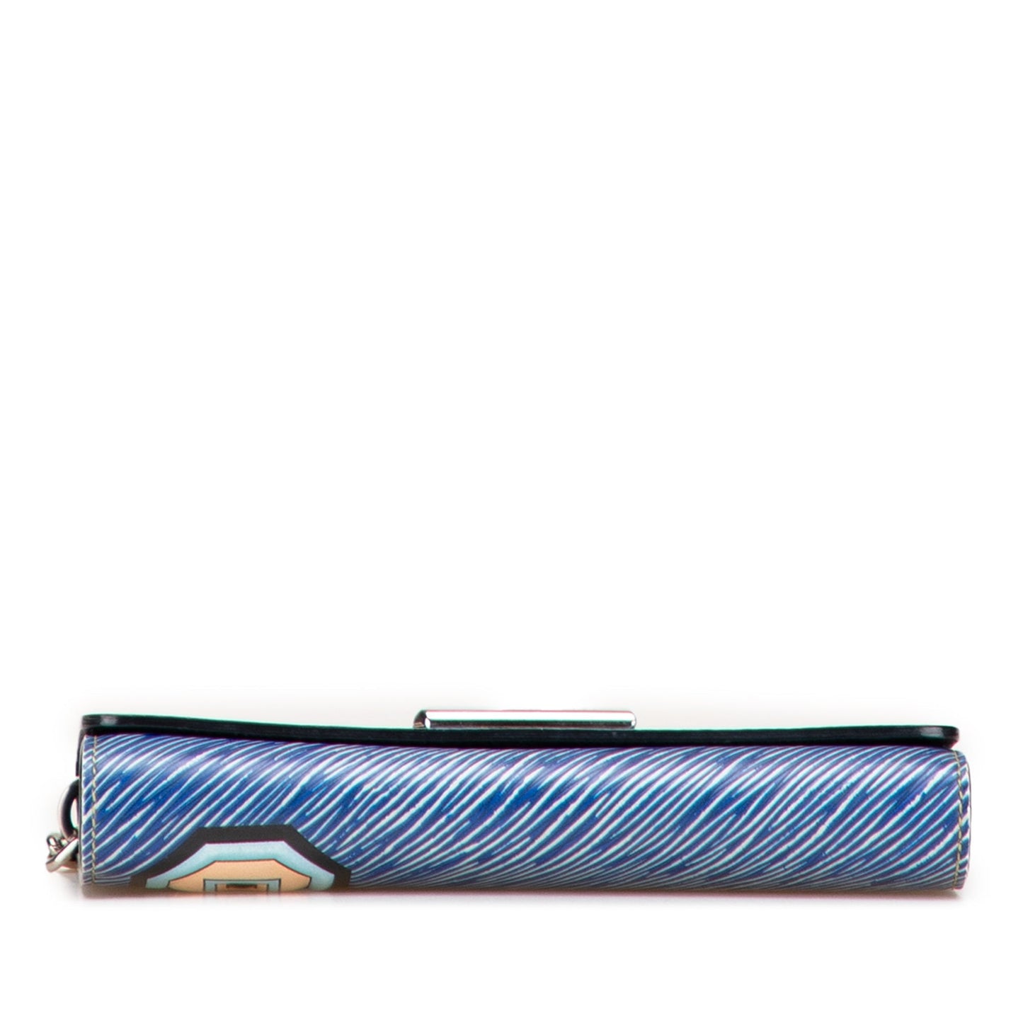 Blue Louis Vuitton Epi Denim Twist Azteque Wallet on Chain Crossbody Bag
