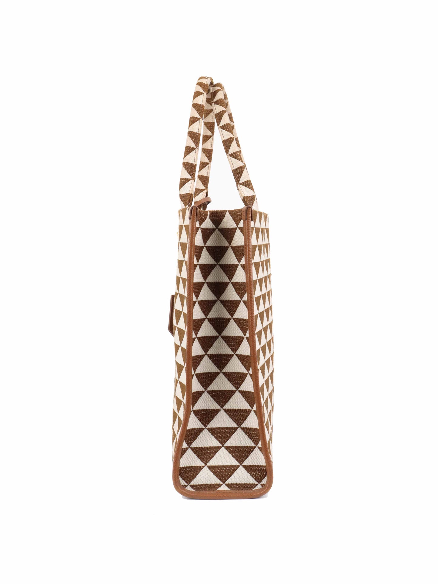 Prada Brown & Cream Large Symbole Tote.