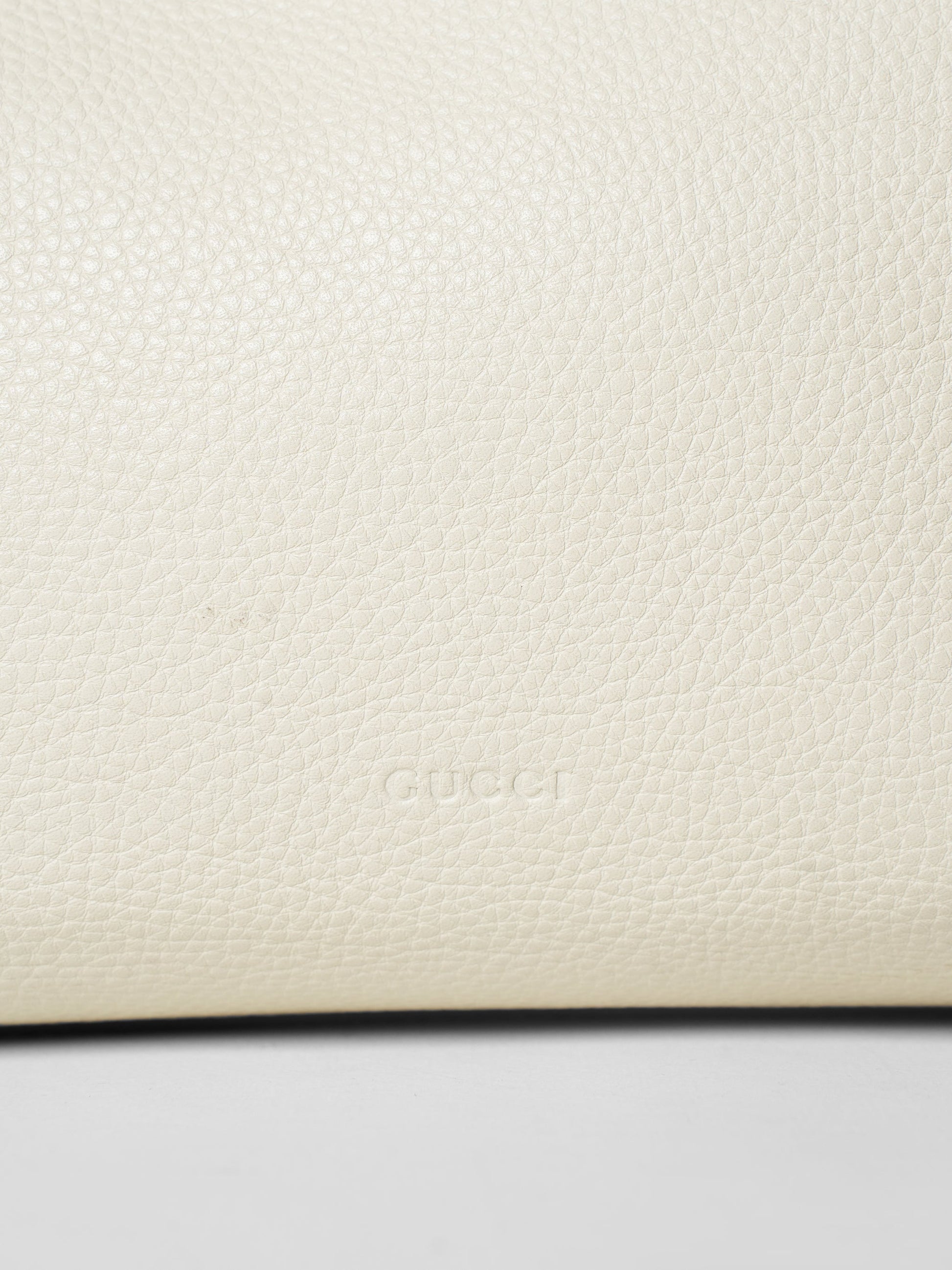 Gucci Lou Leather Canvas Shoulder Bag