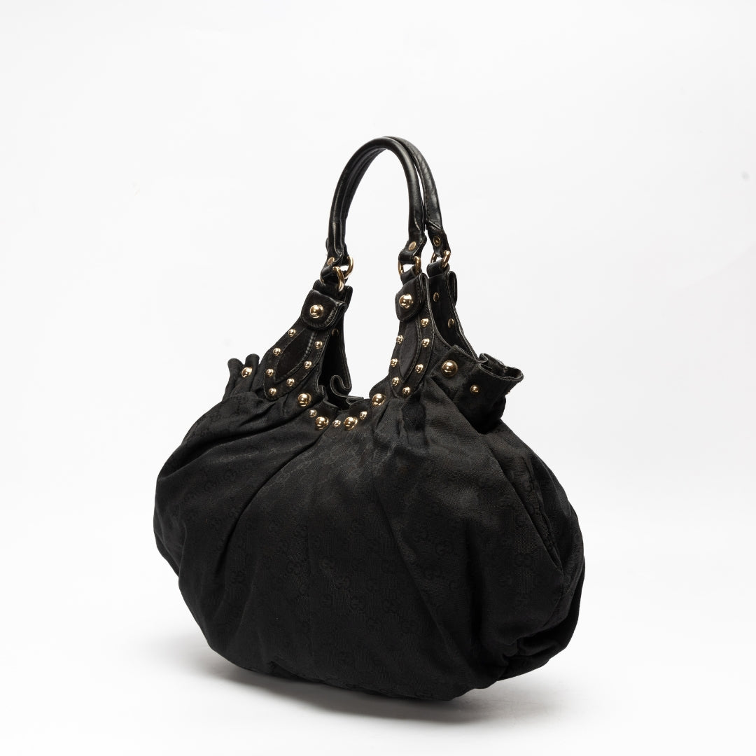 Gucci Leather Canvas Shoulder Bag