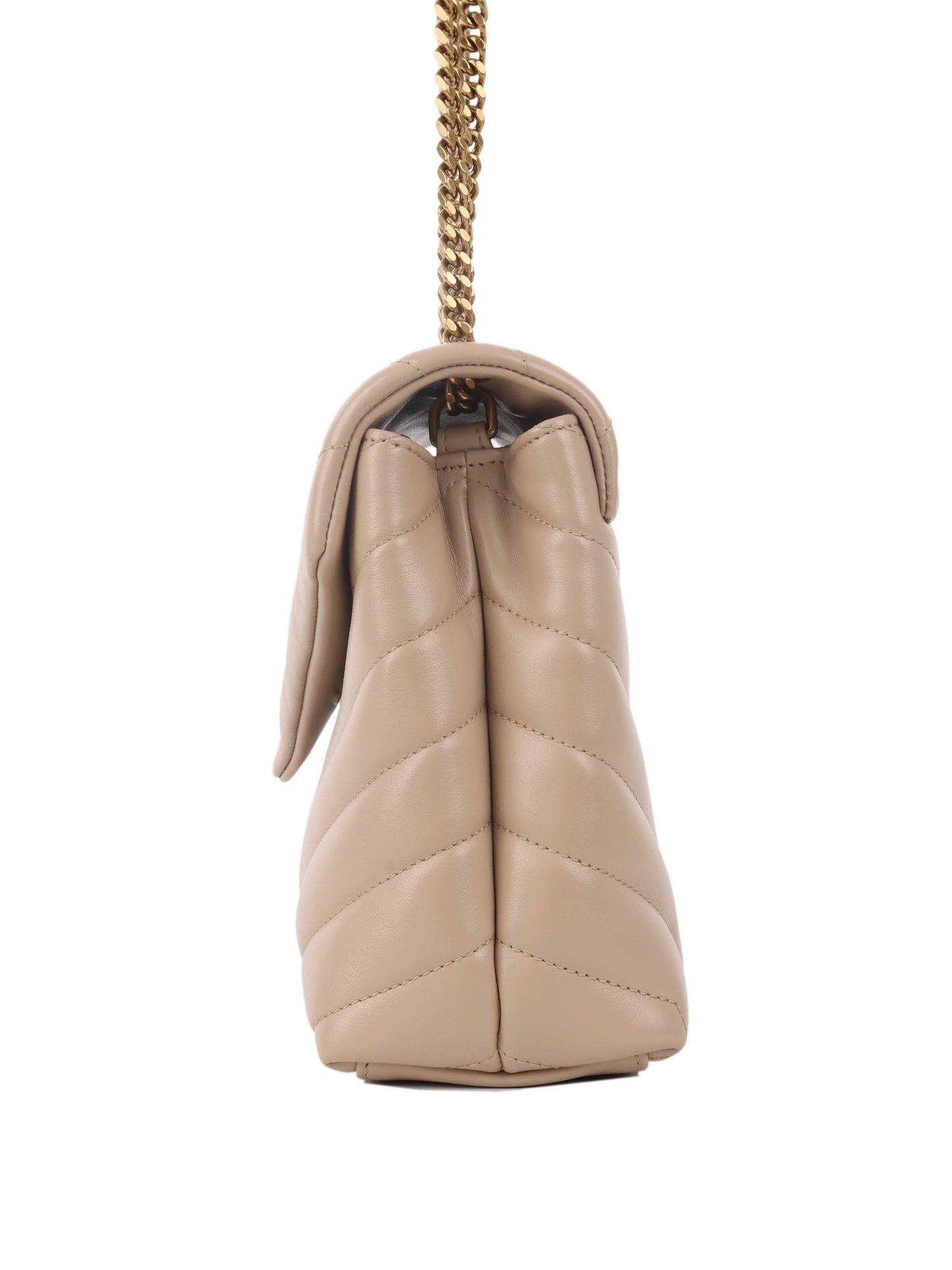 Saint Laurent Small Beige Loulou Bag.