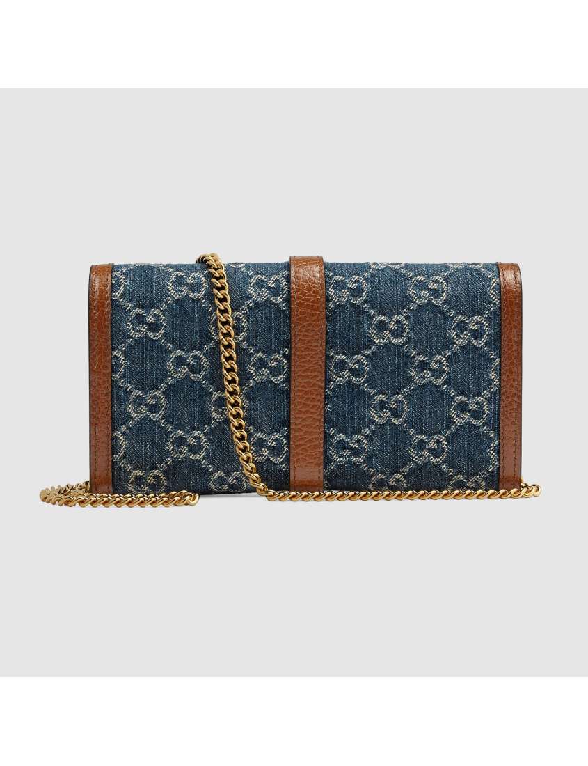 Gucci Leather Chain Clutch