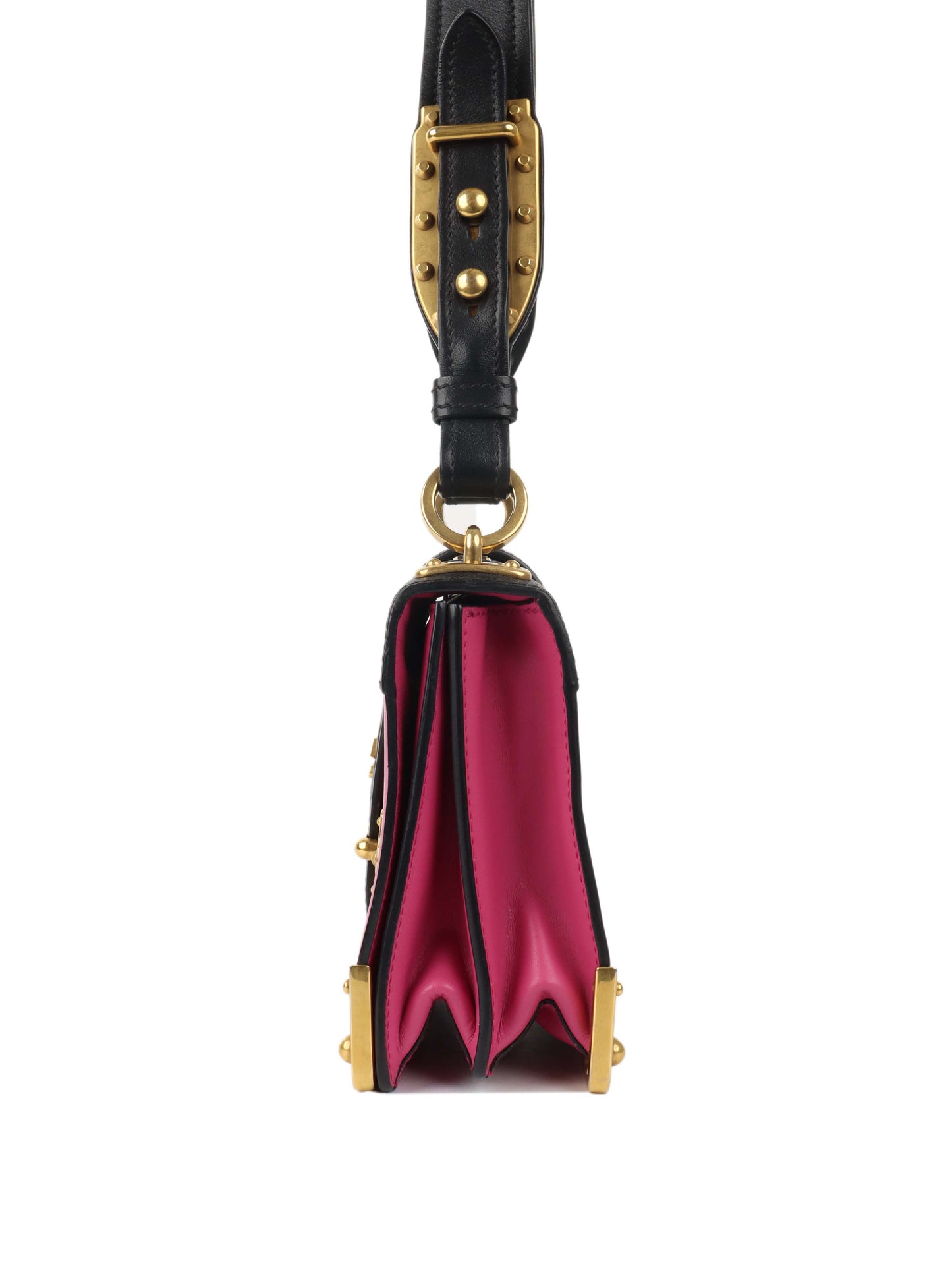 Prada Pink Cahier Leather Crossbody Bag.