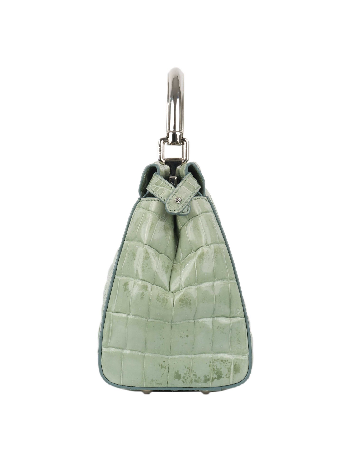 Fendi Peekaboo Crocodile Mini Mint Green