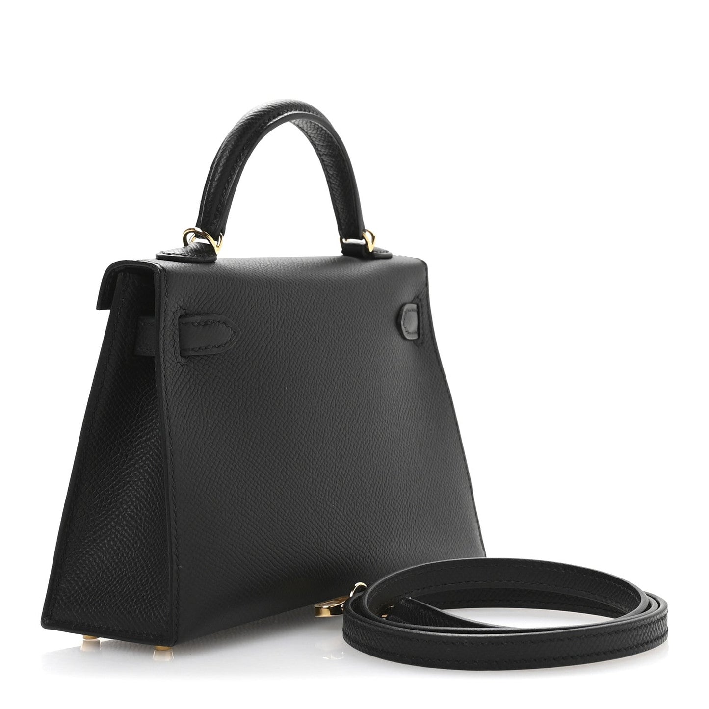 Hermes Epsom Mini Kelly Sellier 20 Black