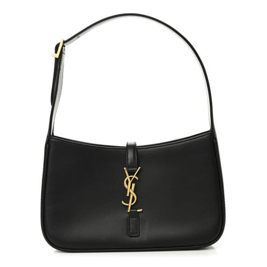 Saint Laurent Smooth Calfskin Le 5 A 7 Hobo Black