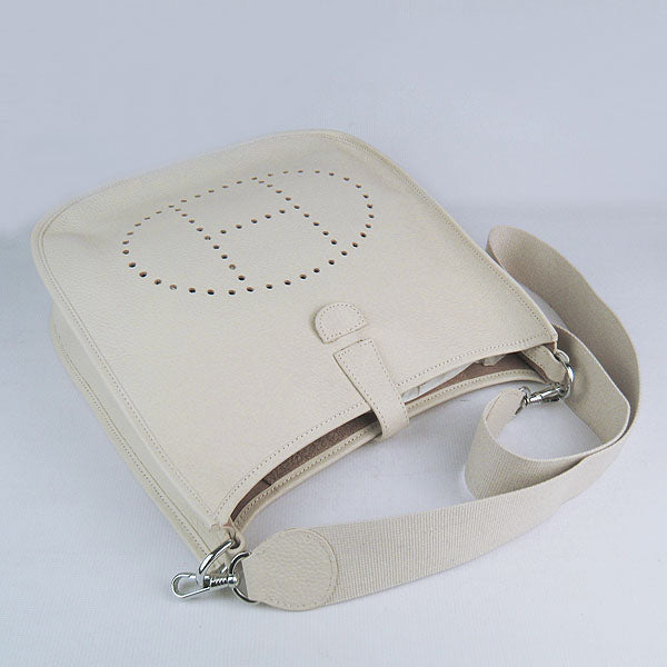Luxury Hermes Evelyne I handbag H6309 beige silver