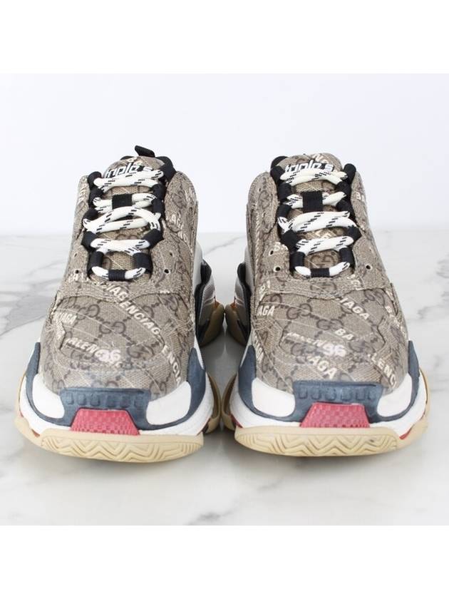 Luxury Balenciaga Trending 2026 Gucci Hacker Ebony Triple S Sneakers 36 230