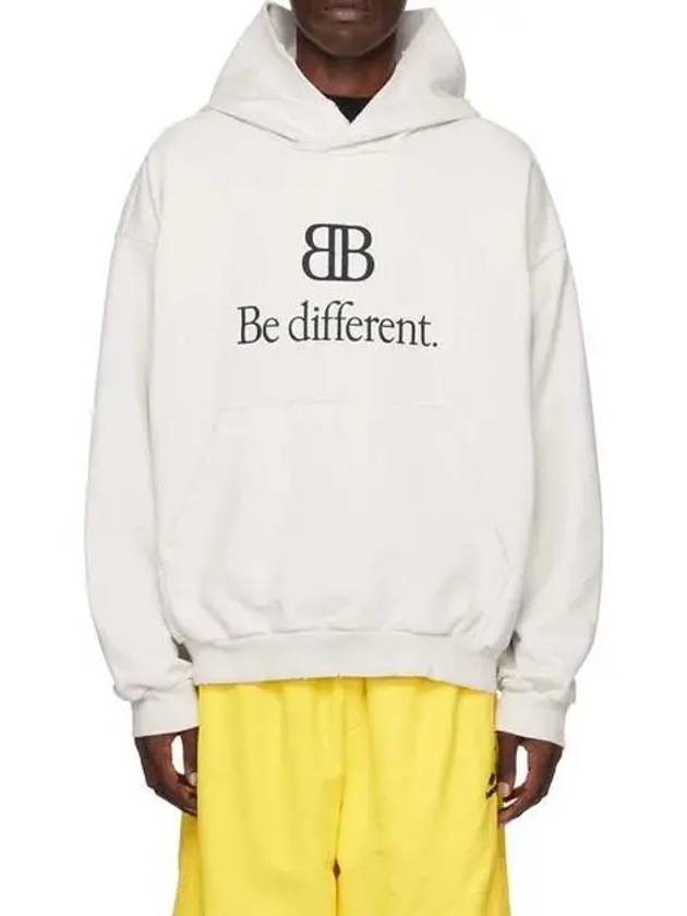 Luxury Balenciaga Trending 2026 BB Logo Print Hoodie Cream