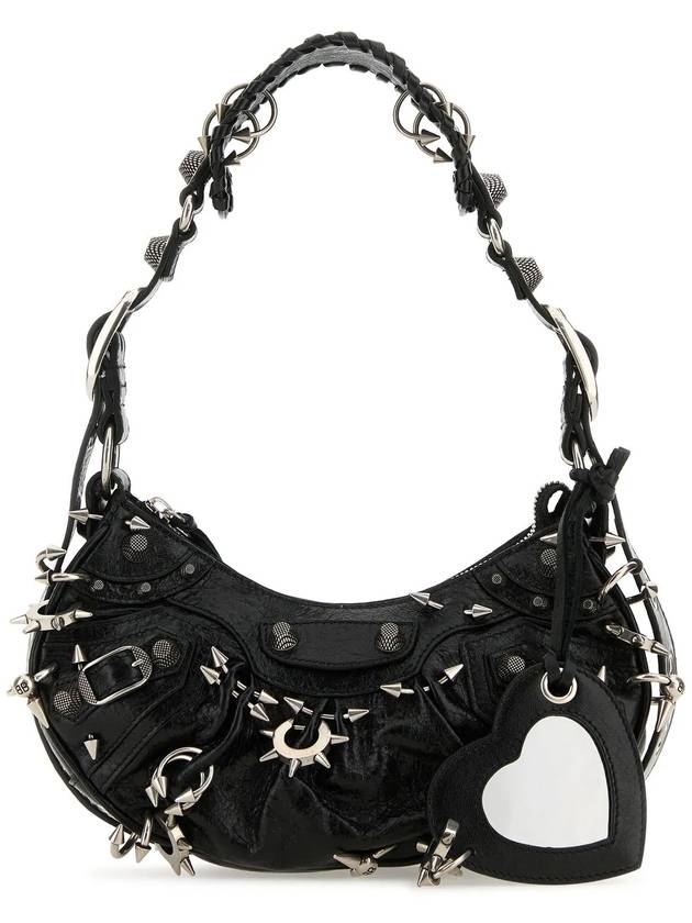 Luxury Balenciaga Trending 2026 Le Cargol XS Metal Detail Shoulder Bag Black