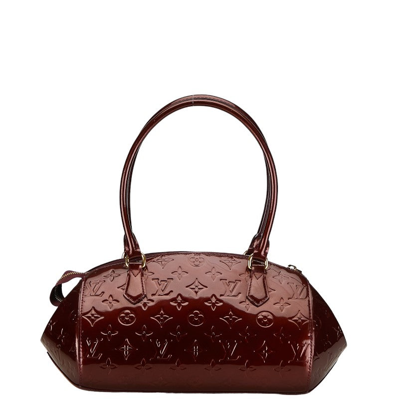 Louis Vuitton Monogram Vernis Sherwood PM Shoulder Bag M91492 Rouge Forest Pearl Patent Leather Louis Vuitton