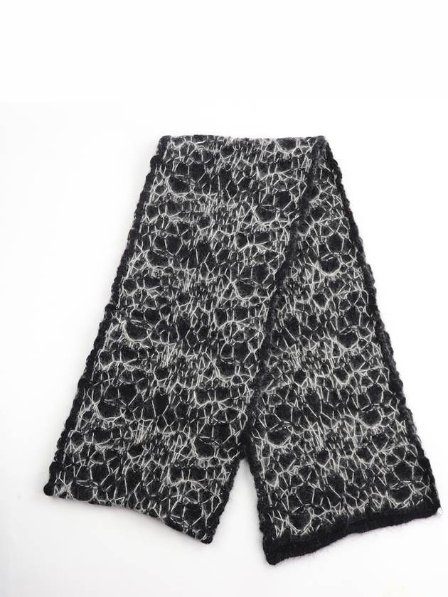 Luxury Saint Laurent Trending 2025 Cashmere Muffler Black Grey