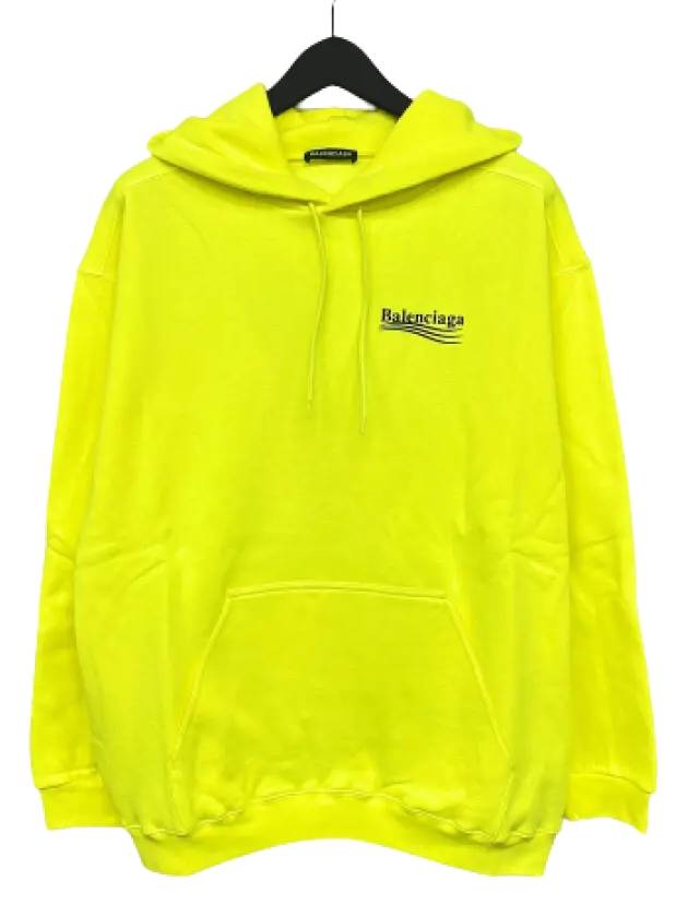 Luxury Balenciaga Trending 2026 Men's Political Wave Logo Hoodie Neon