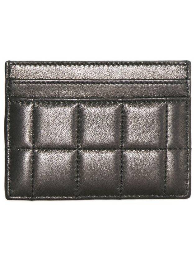Luxury Saint Laurent Trending 2025 Logo Print Quilted Card Wallet Black