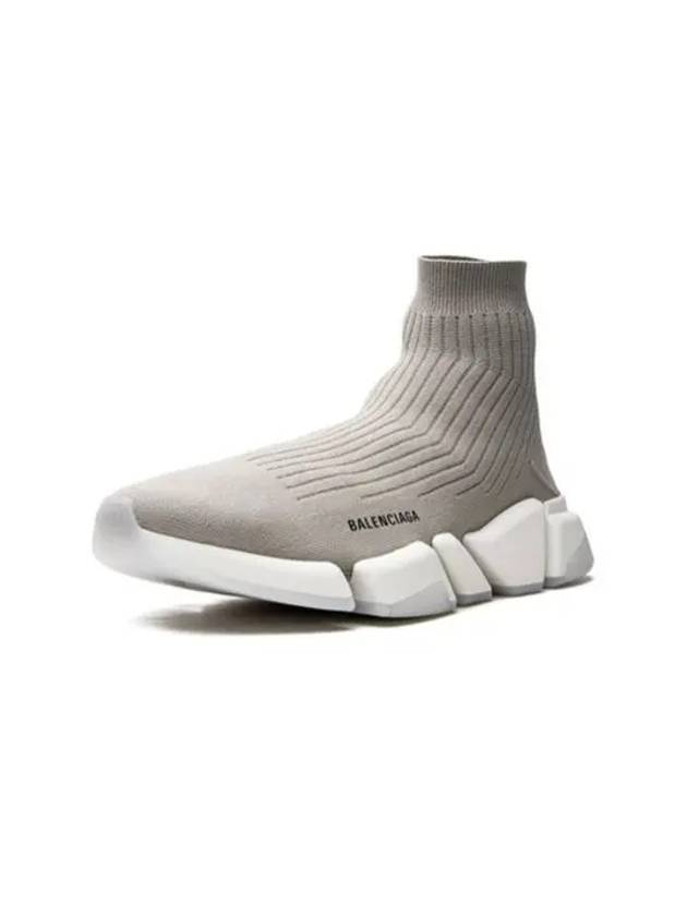 Luxury Balenciaga Trending 2026 Speed 2.0 Knit High Top Sneakers Grey