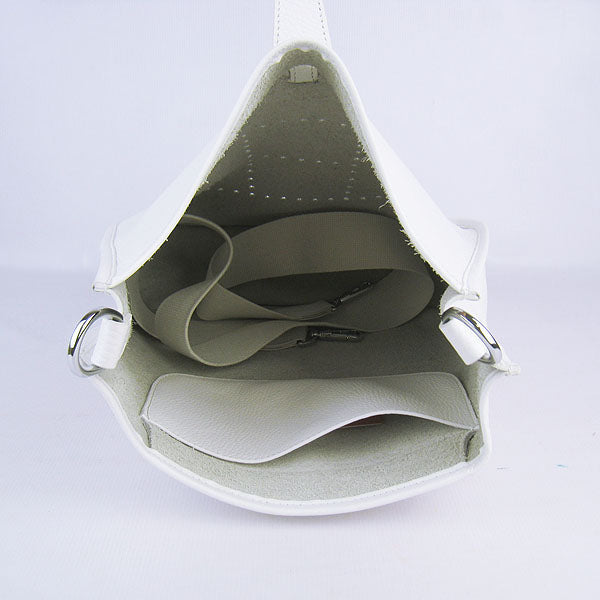 Luxury Hermes Evelyne I handbag H6309 white silver