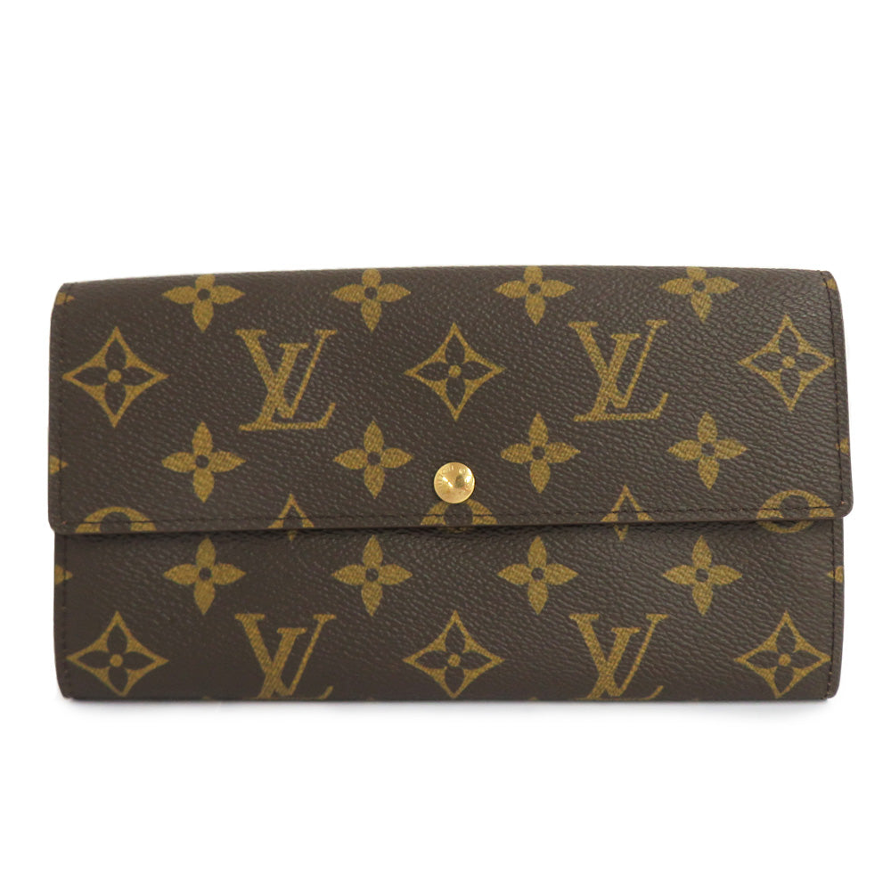 Louis Vuitton M61725 Portemoney Monogram Two Fold Wallet Brown Leather  Mens