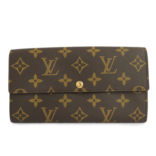 Louis Vuitton M61725 Portemoney Monogram Two Fold Wallet Brown Leather  Mens