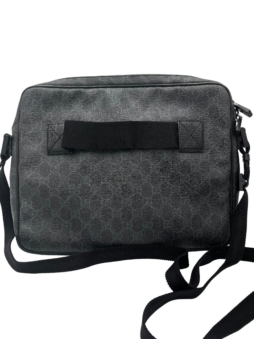 Gucci Gg Supreme Shoulder Bag Canvas Black Leather Shoulder Bag Bag ( )