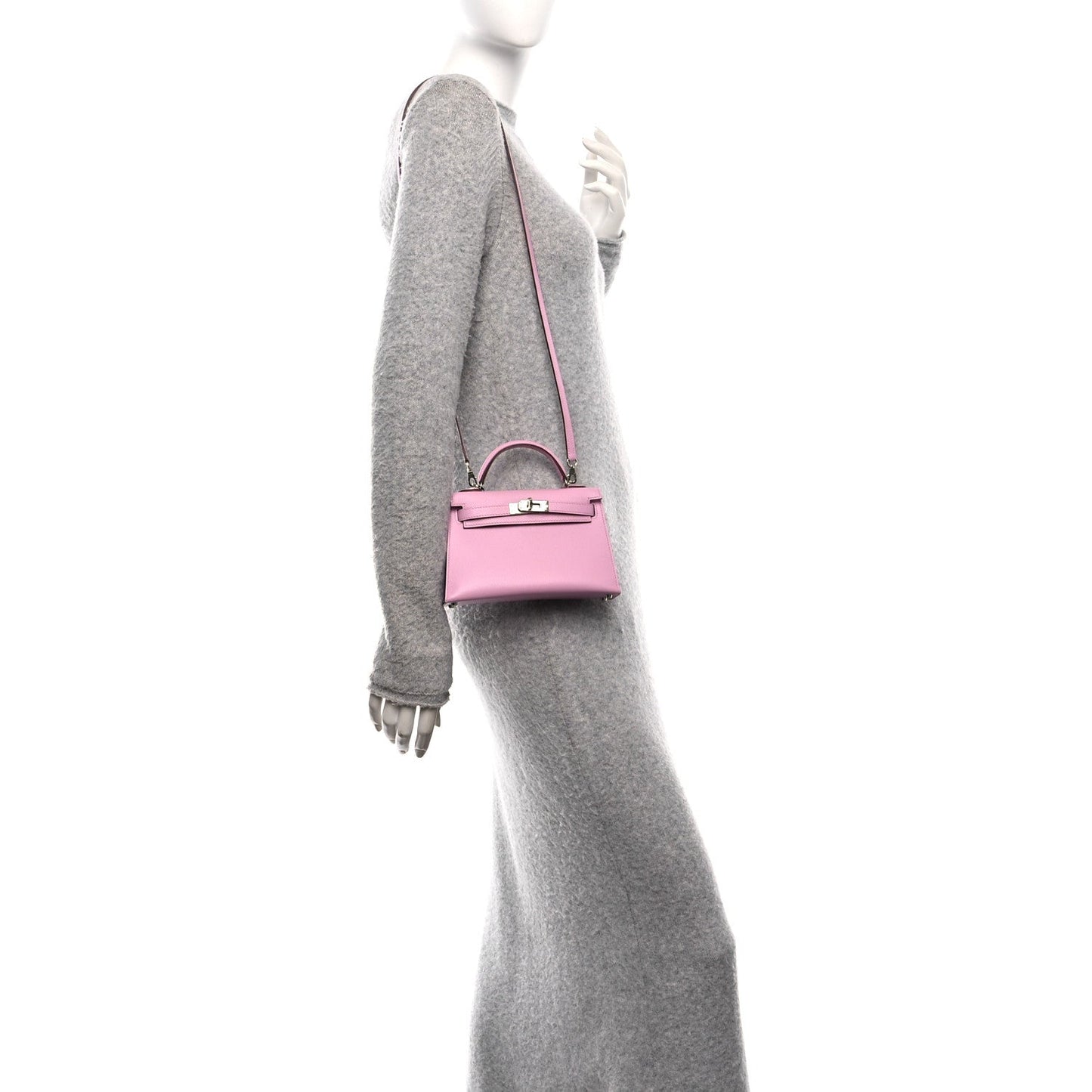 Hermes Epsom Mini Kelly Sellier 20 Mauve Sylvestre