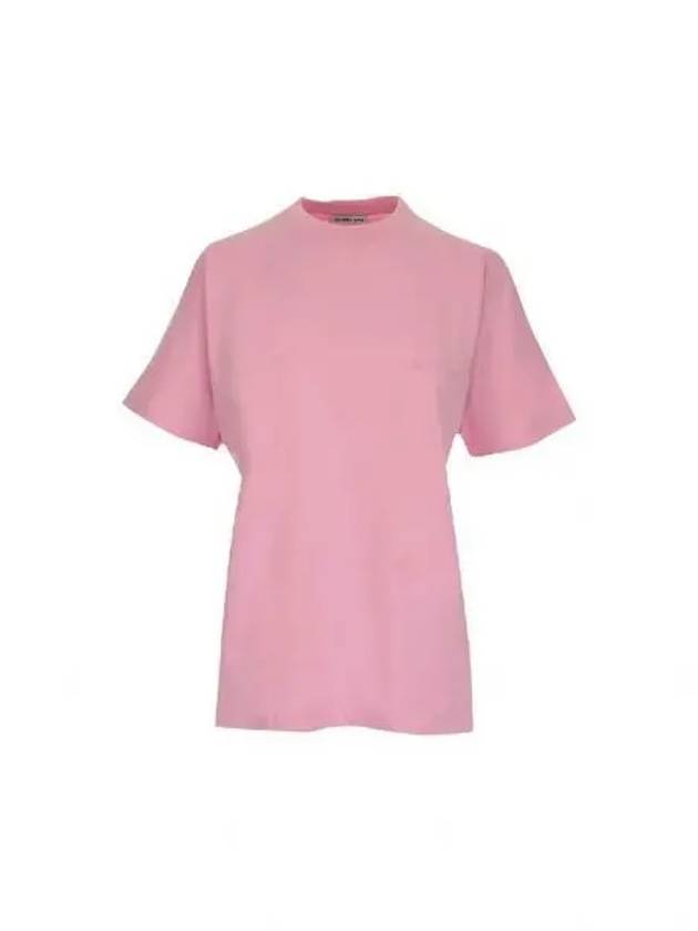 Luxury Balenciaga Trending 2026 Women's Logo Cotton Short Sleeve T-Shirt Pink