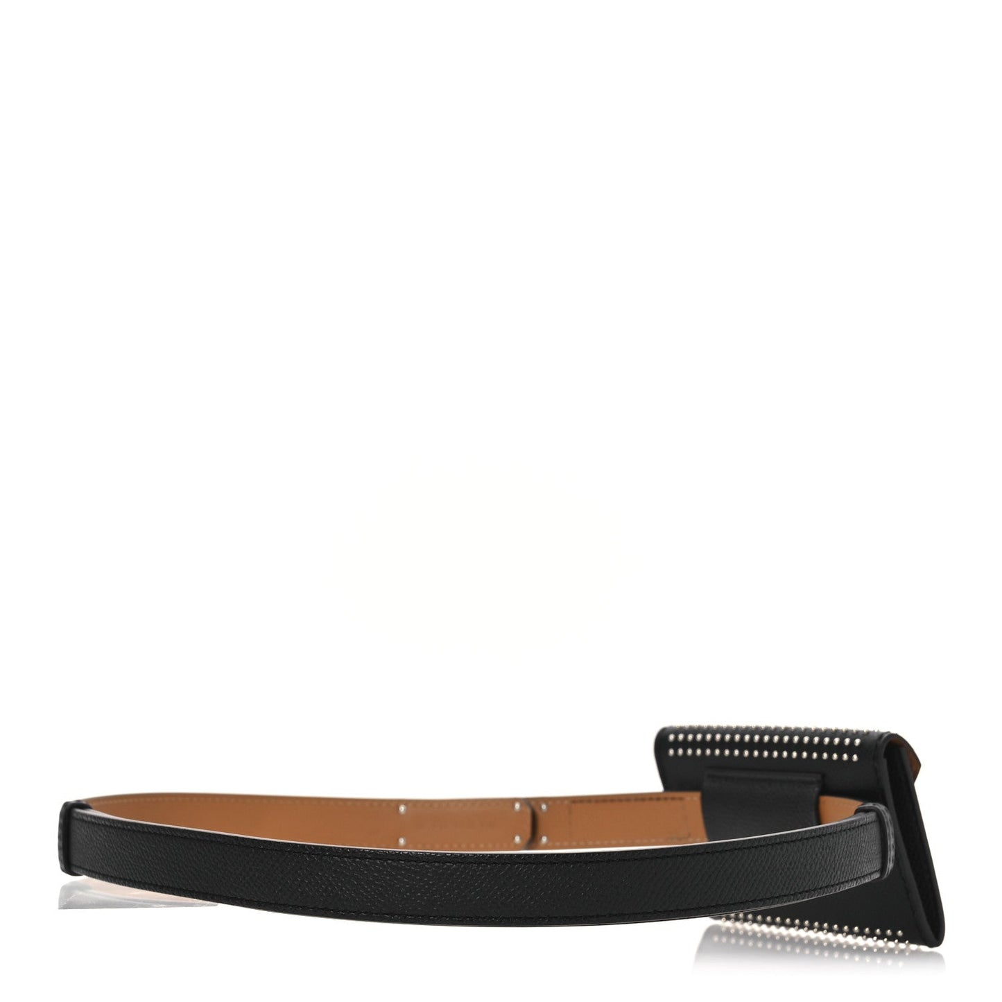Hermes Epsom Studded Kelly Pocket Belt Black