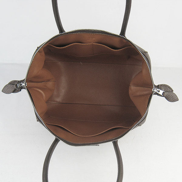 Luxury Hermes Paris Bombay Victoria Handbag H2806 dark coffee