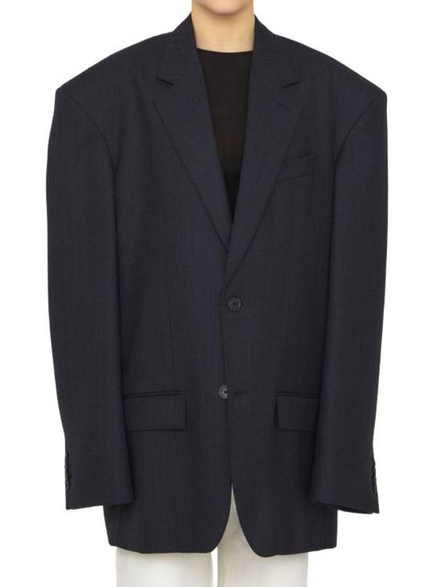 Luxury Balenciaga Trending 2026 Pinstripe Wool Blazer Jacket Black