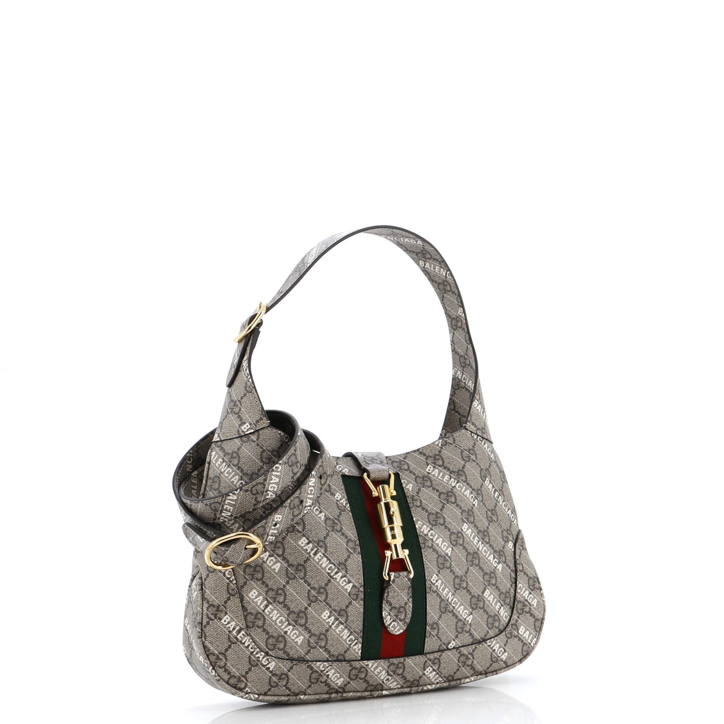 x Luxury Balenciaga Trending 2026 The Hacker Project Jackie 1961 Hobo GG Coated Canvas Small