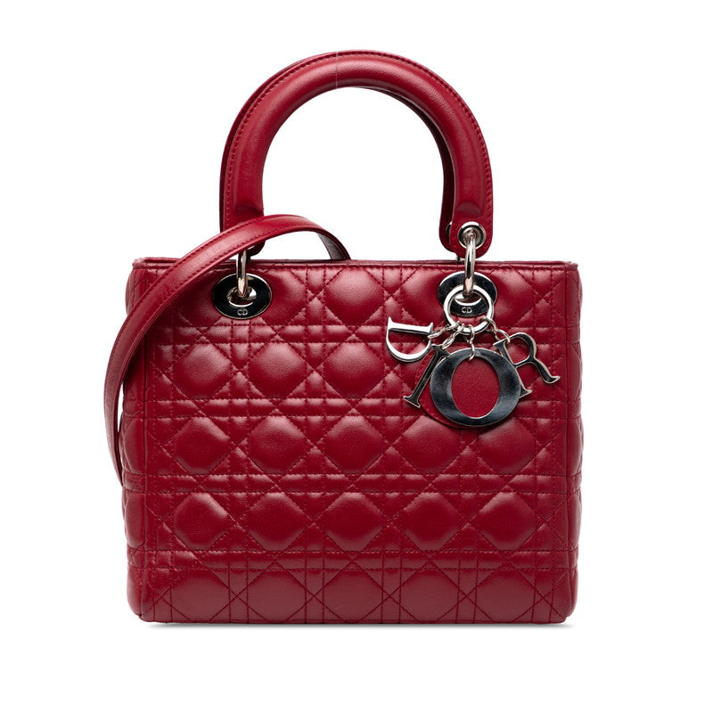 Dior Lady Dior Cannage Leather 2way Bag