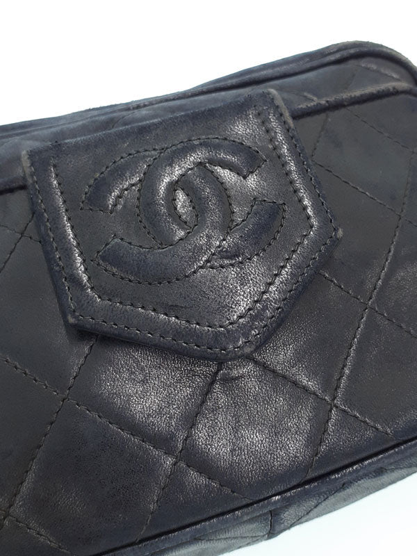 Chanel Matelasse Chain Shoulder Bag Black