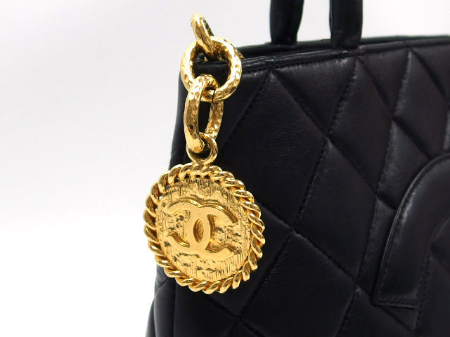 Chanel Matelasse Cocomark Reprinted Tote Lambskin Black