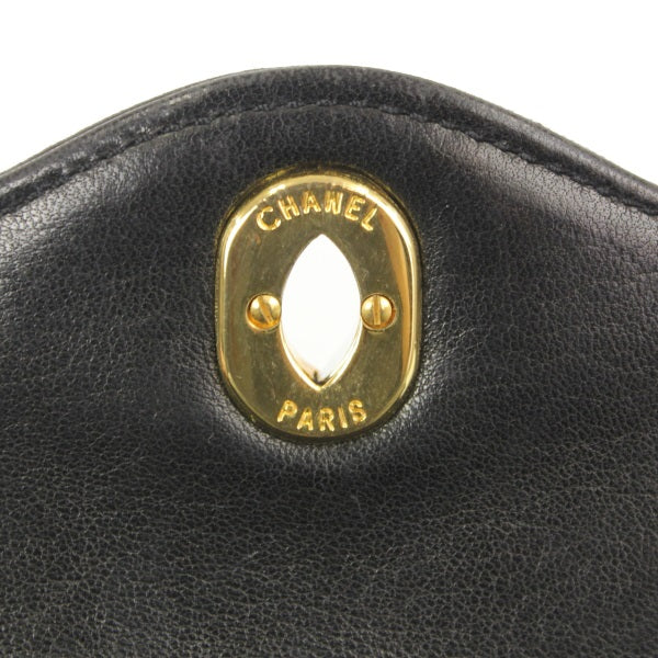Chanel Chain Shoulder Bag Matelasse Lambskin Black