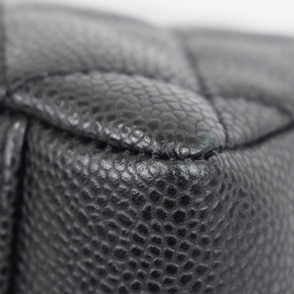 Chanel Chain Tote Bag Caviar Skin Black