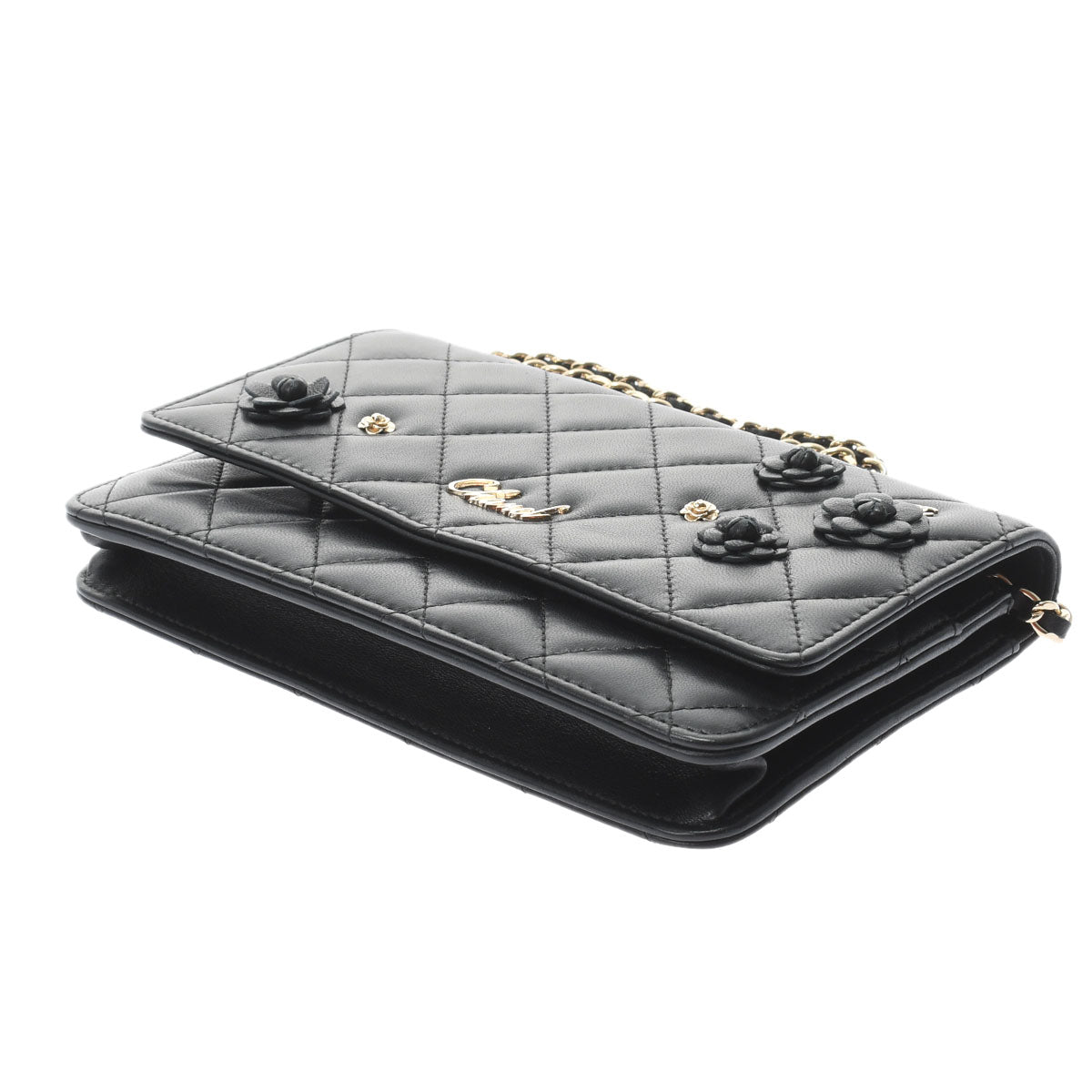 Chanel Chain Black/Gold Hardware Lambskin Women's Shoulder Bag