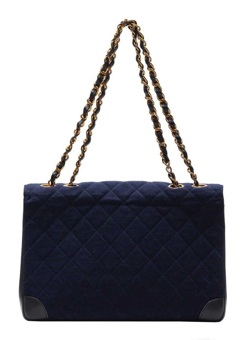 Chanel Matelasse Turnlock Straight Flap Chain Shoulder Jersey Material