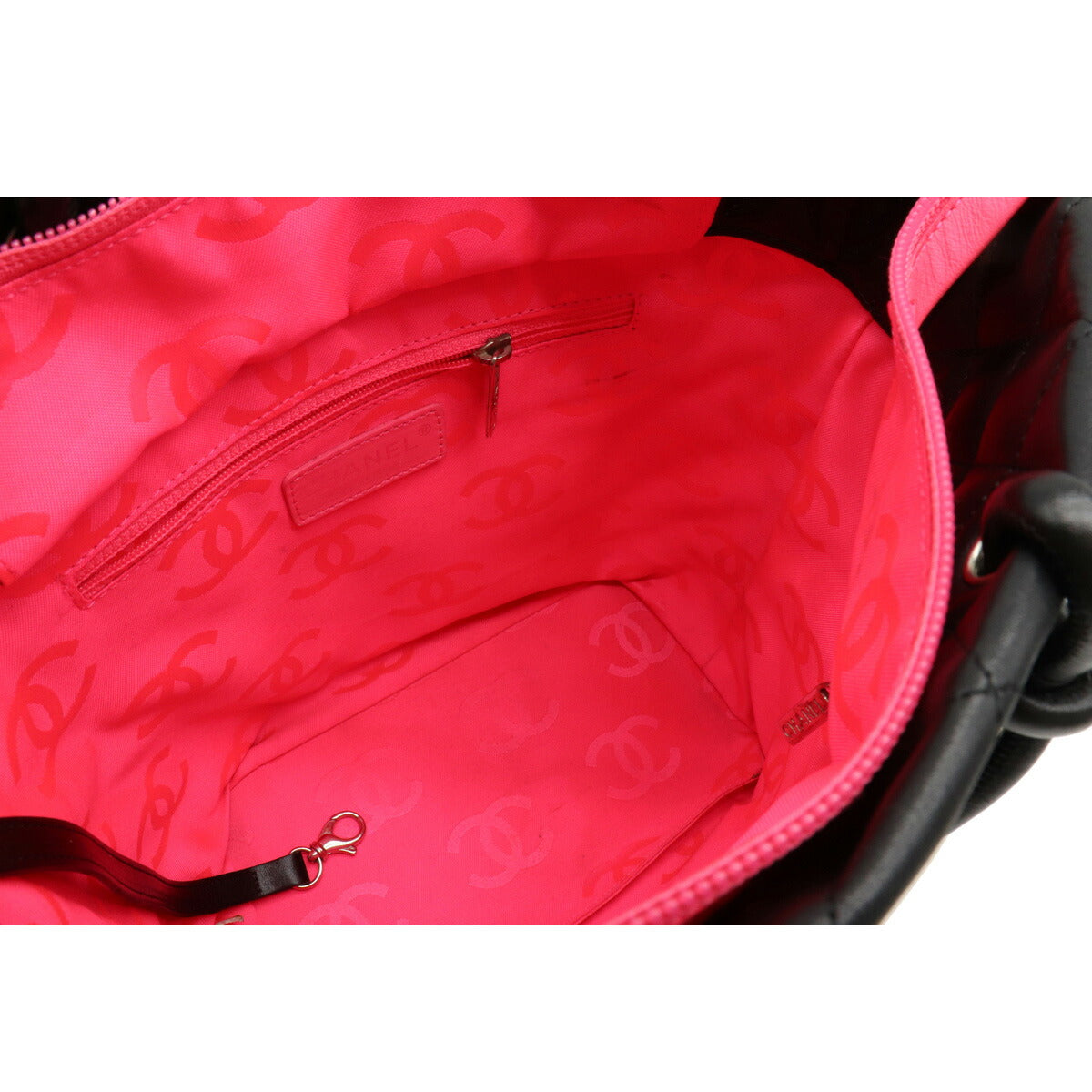 Chanel Cambon Line Medium Tote Bag Soft Calf Enamel Black