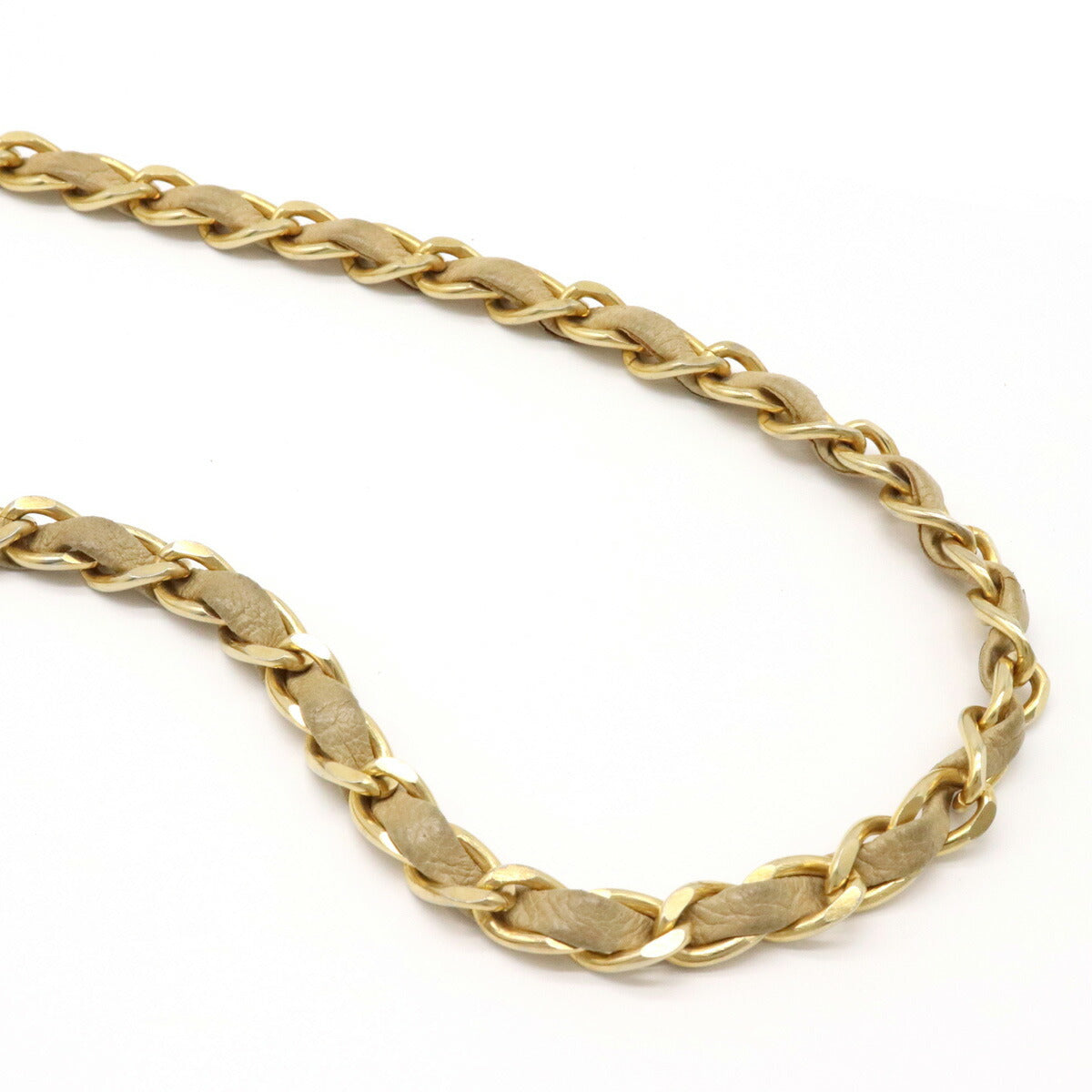 Chanel Matelasse Coco Mark Chain Semi-Shoulder Lambskin Beige Gold