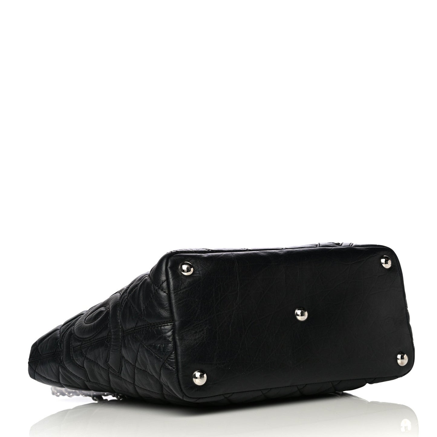 Chanel Aged Calfskin Quilted Large Cotton Club Tote Black