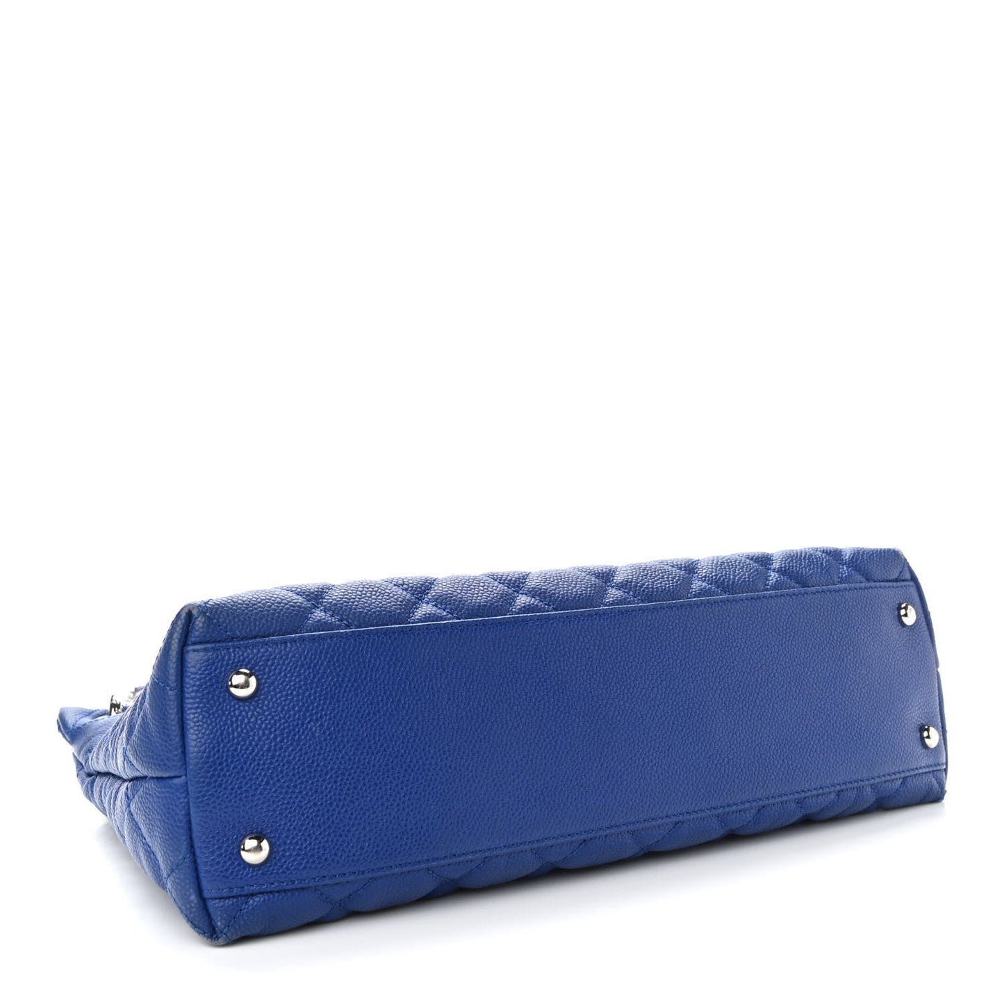 Chanel Caviar Quilted Easy Zip Tote Cobalt Blue