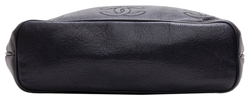 Chanel Triple Coco Turnlock Chain Backpack Caviar Skin Black
